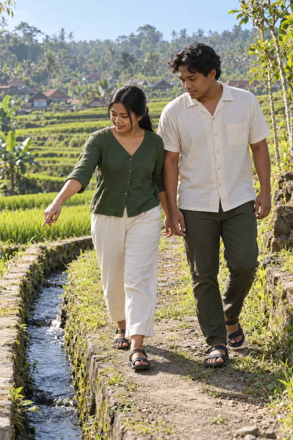 AI-generated Bali pre-wedding concept sample