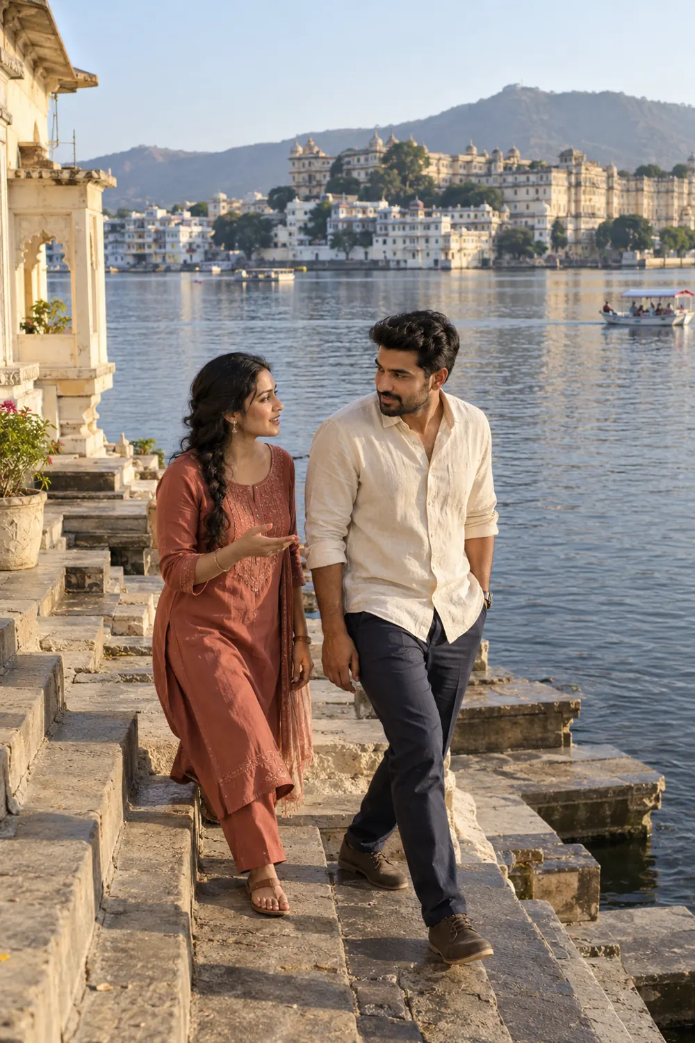 AI-generated Udaipur pre-wedding concept sample